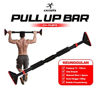 Jual CHAMPS Pull Up Bar Tiang Chin Up Adjustable Olahraga Pintu