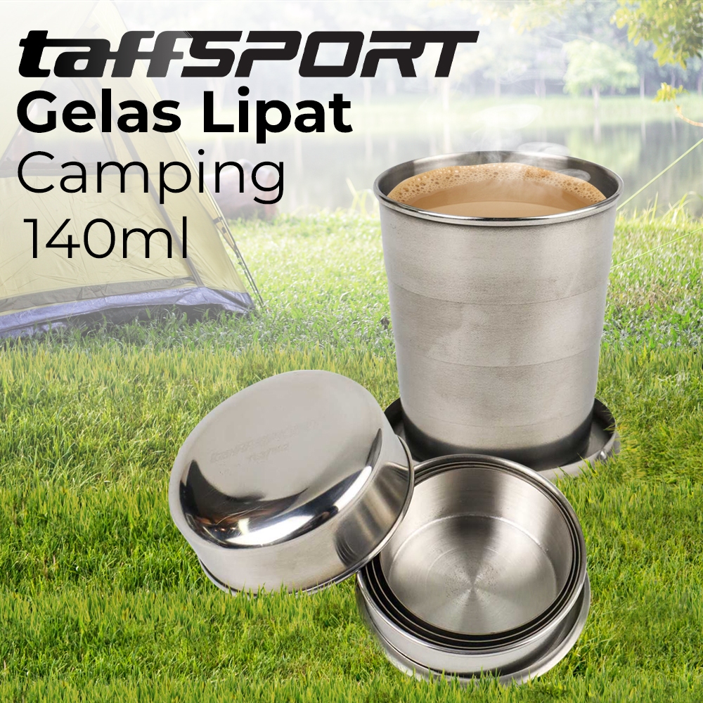 Jual Promo Gelas Lipat Taffsport Gelas Lipat Camping Gantungan Kunci Folded 240ml 8953