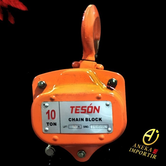 Jual Teson Chain Block 10 Ton x 15 Meter Takel Katrol Hoist Chainblock