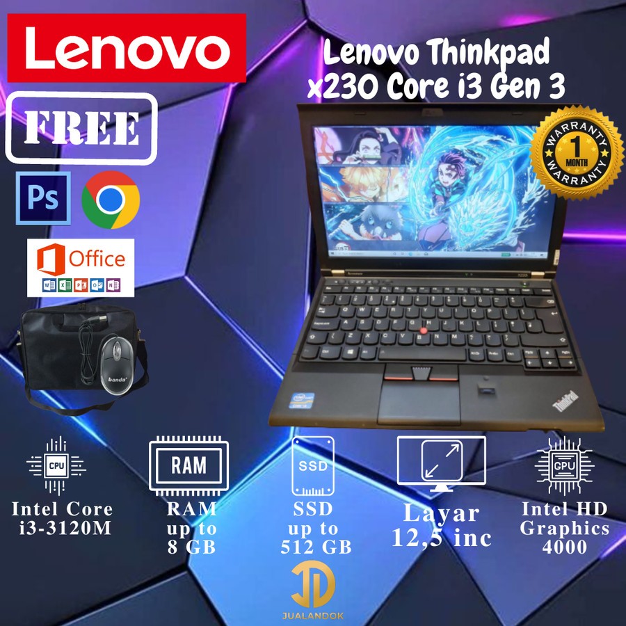 Lenovo ThinkPad X230 i3 メモリ8Ｇ SSD 120GB Lenovo ThinkPad X230 8 GB RAM PC Laptops & Netbooks for Sale