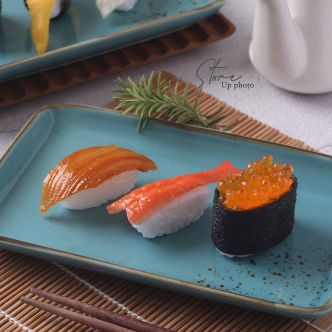 Hai Sushi Teller - Handbemalte Keramikplatte Für Snacks & Käse