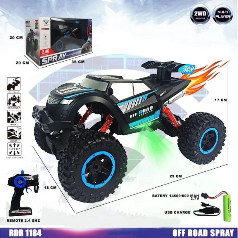 Jual Mobil Remote RC Offroad Rock Crawler Spray Big Foot Jumbo | Shopee ...