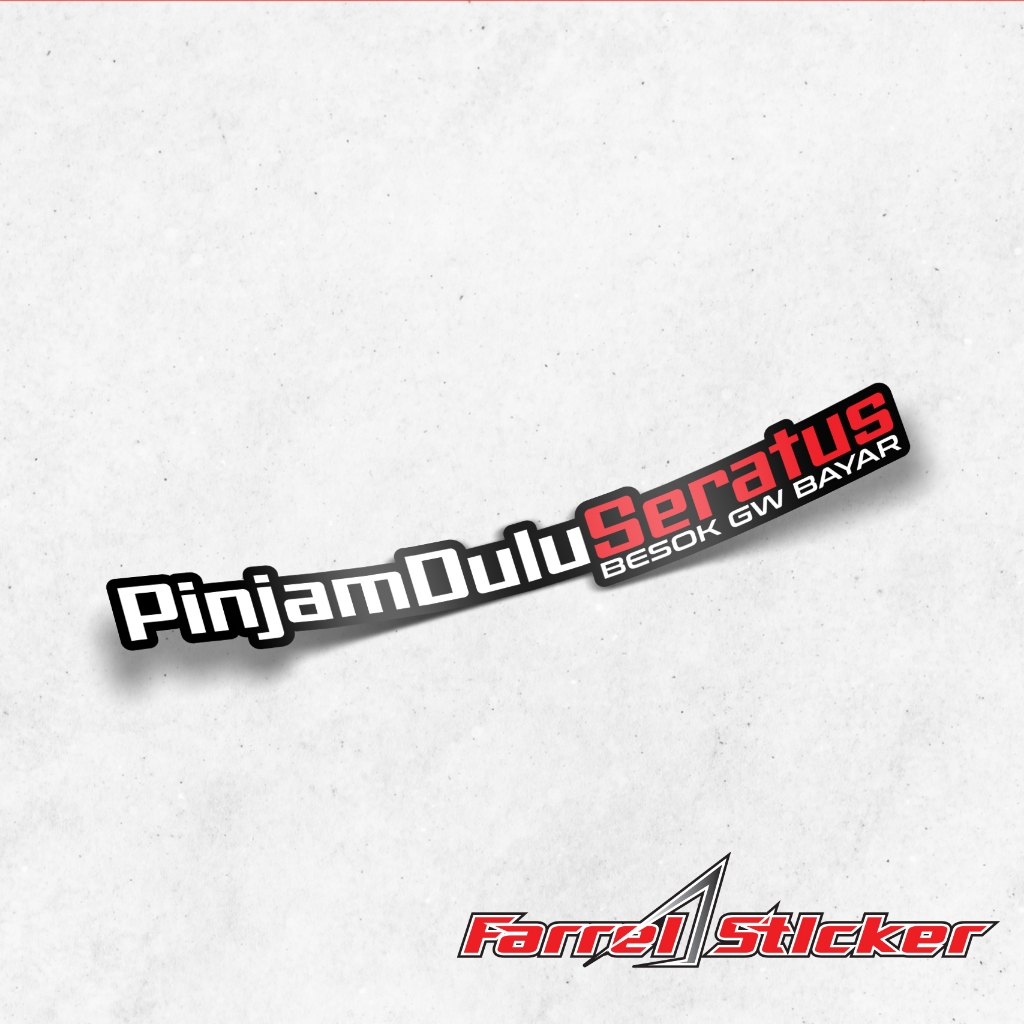 Jual STICKER PINJAM DULU SERATUS stiker pinjam dulu 100 12cm | Shopee ...