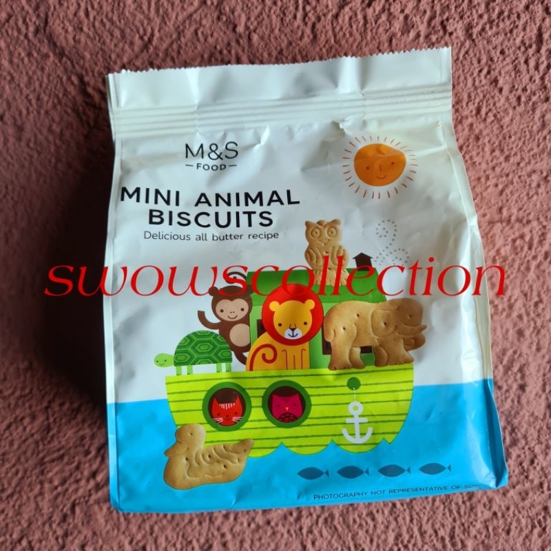 Jual M&S MARK MARKS & AND SPENCER ALL BUTTER MINI ANIMAL BISCUITS