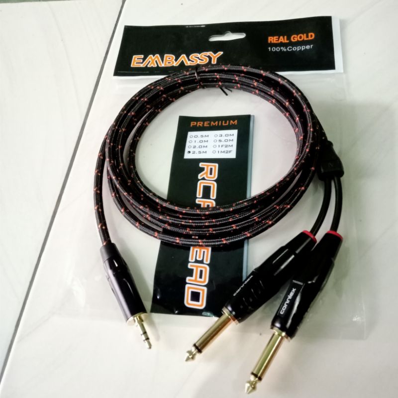 Jual Kabel jack JAC hp/laptop ke mixer Audio 3,5mm to Akai 6,5mm