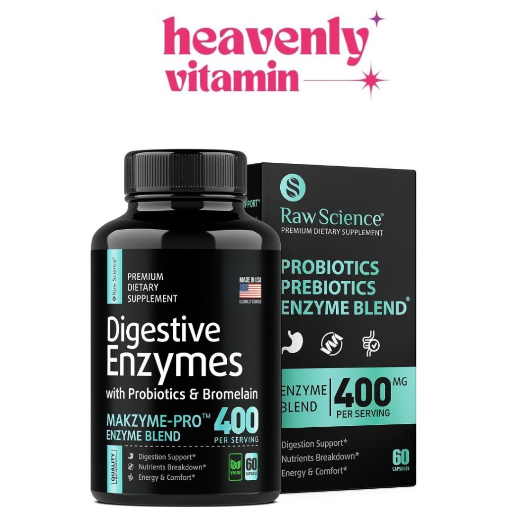 Jual Raw Science Digestive Enzymes with Probiotics & Bromelain 60 Capsules Shopee Indonesia