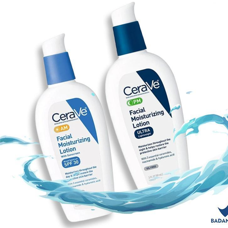 Jual Cerave PM/ AM Facial Moisturizing Lotion /Am Sunscreen