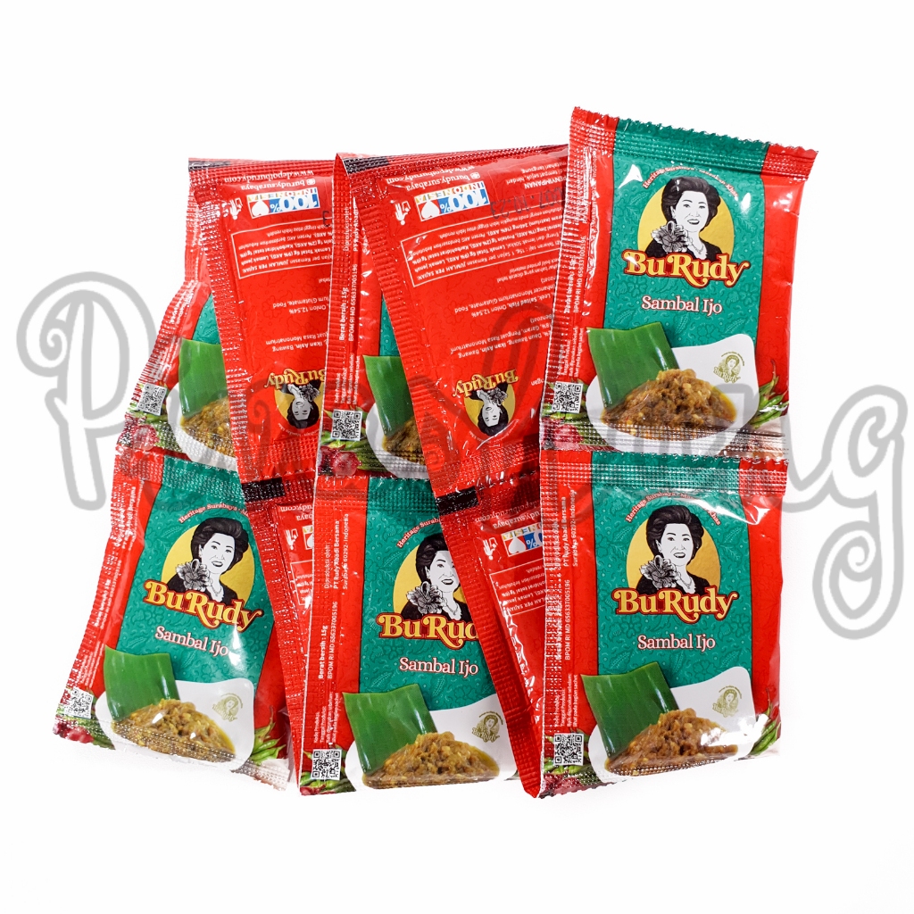 Jual Bu Rudy Sambal Bawang Terasi Ijo Sachet Isi 10 Oleh Oleh Khas Bu ...