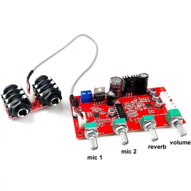 Jual Modul PT 2399 Stereo Karaoke 2Ch Microphone Echo Reverb Efek Gema