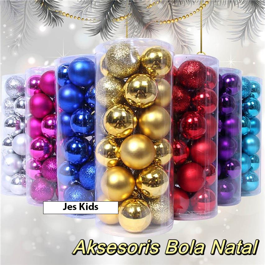 Jual Aksesoris Bola Natal Ornamen Gantungan Pohon Natal 3 Cm | Shopee ...