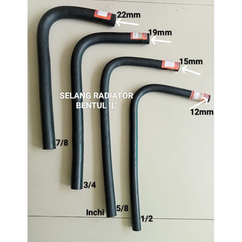 Jual SELANG RADIATOR BENTUK L ATAU SELANG AIR UDARA 1/2,5/8,3/4 DAN 7 ...
