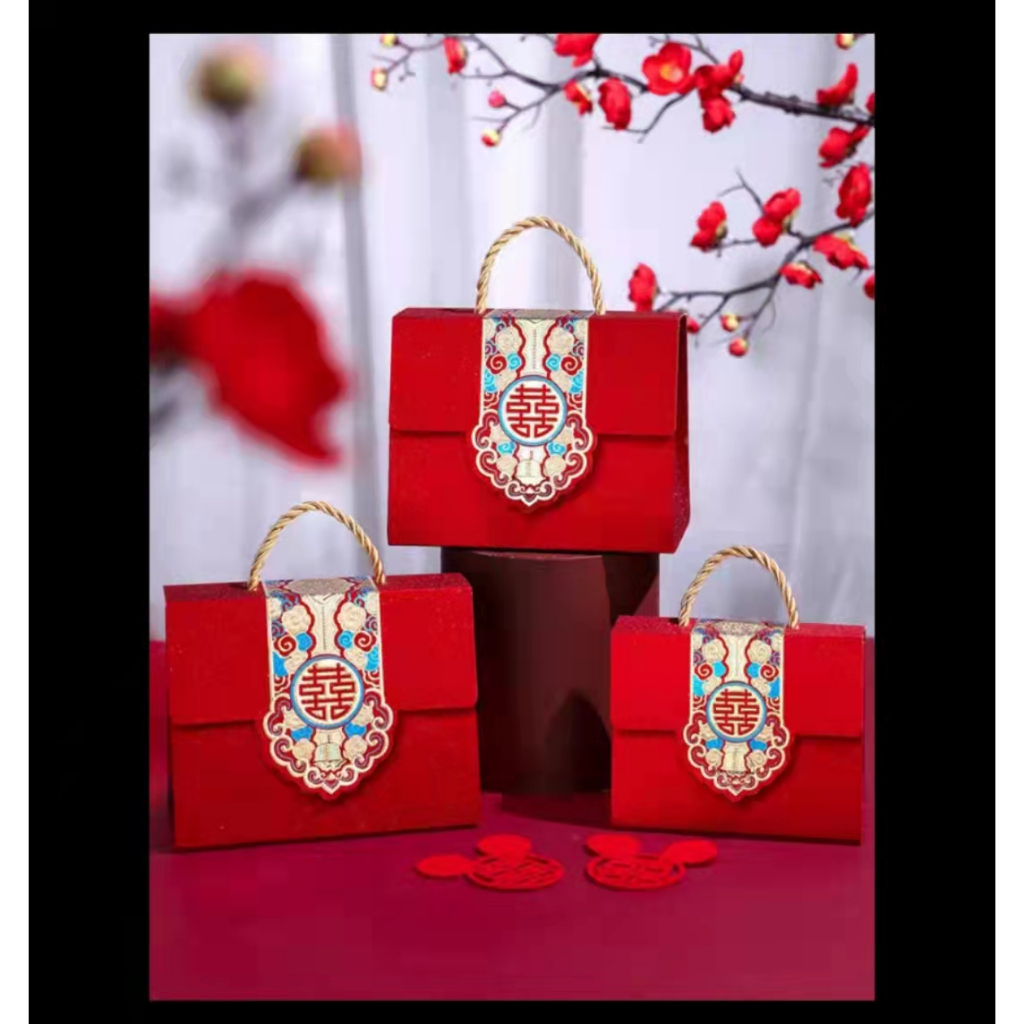 Jual Paperbag Premium Glitter/ Candy Box Sangjit ShuangXi / Kotak ...