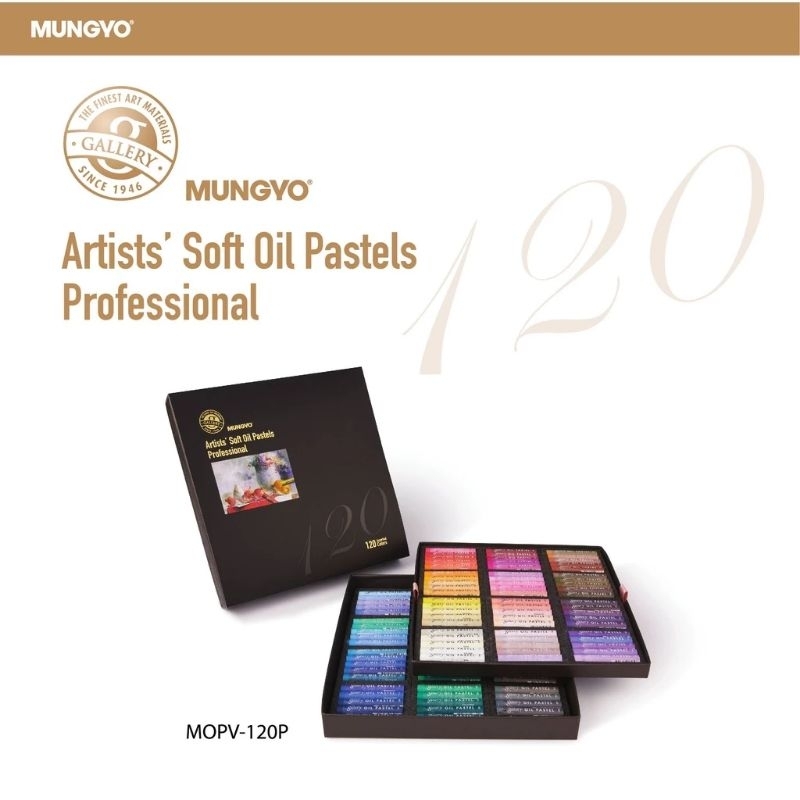 2022 MUNGYO GALLERY ARTISTS SOFT OIL PASTEL MOPV-120P 120 Color