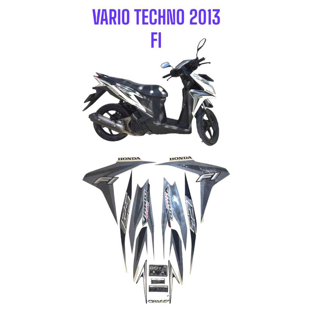 Jual Stiker Striping Lis Body M/otor Honda Vario Techno 125 FI 2013