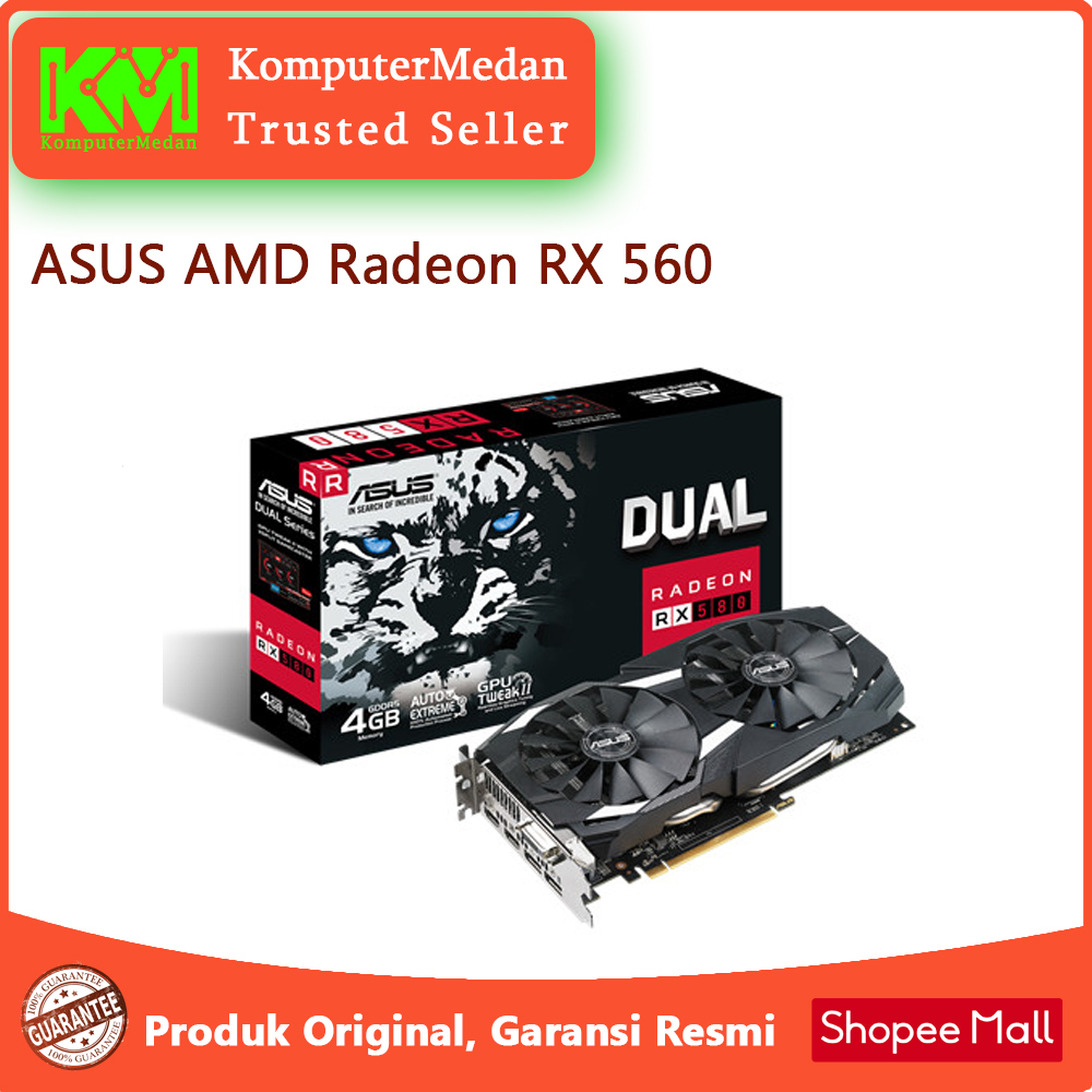 Jual ASUS AMD Radeon RX 560 Dual OC 4GB | Shopee Indonesia