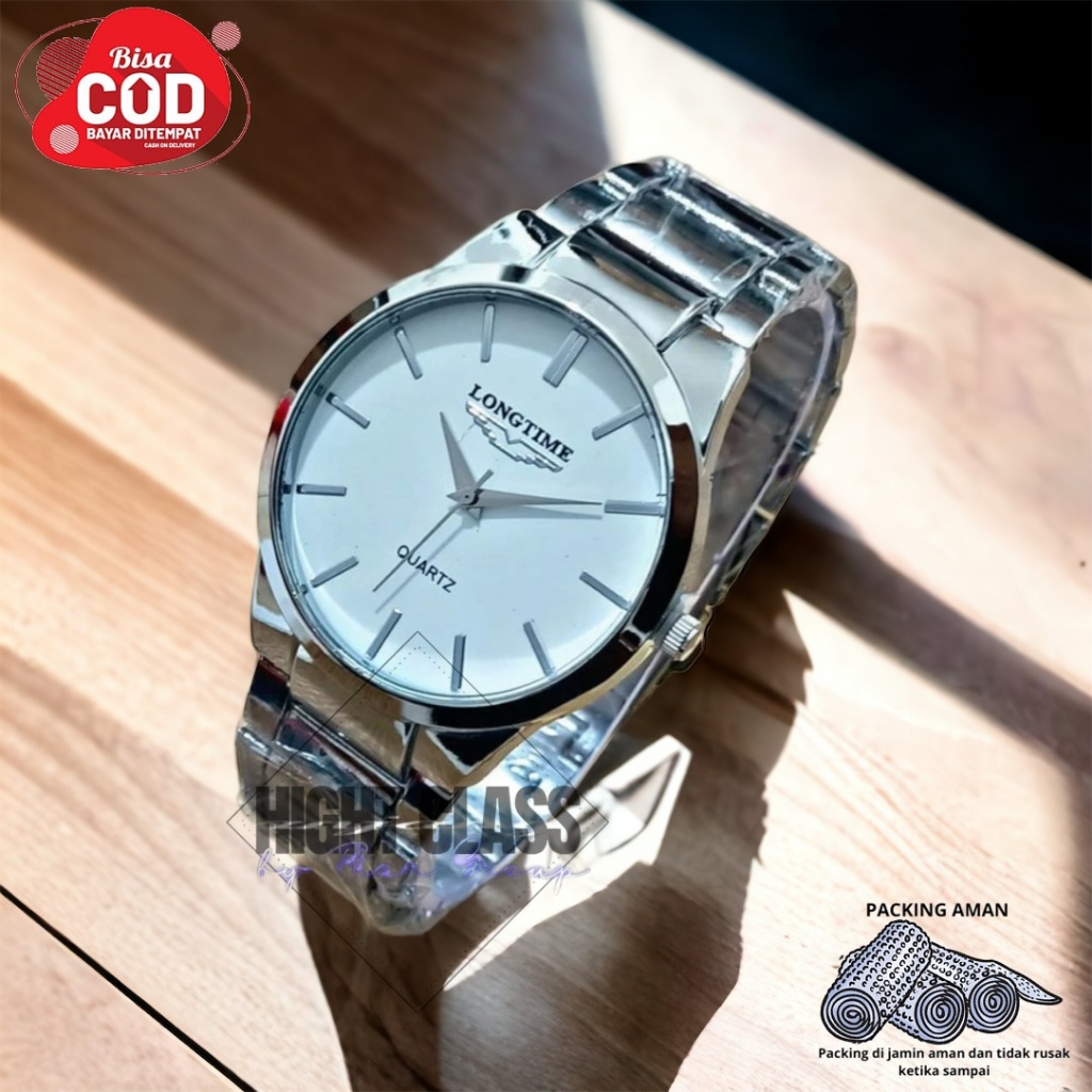 Jual Jam Tangan Kasual dan Formal Analog Jam Tangan Rantai Perak Cowok ...