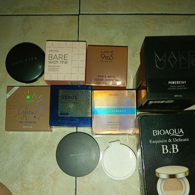 Jual CUshion MAKE OVER, INNISFREE, Wardana, LA Tulip, VENUS,, COVER FX