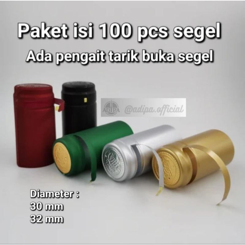 Jual ADIPA - [Segel Polos Top Anggur 100 pcs D30mm D32mm] Segel Botol ...