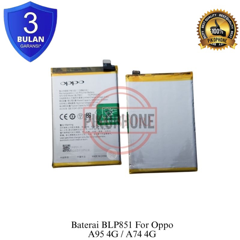 Jual Baterai Battery Oppo A74 4G / A95 4G BLP851 Original Batre ...