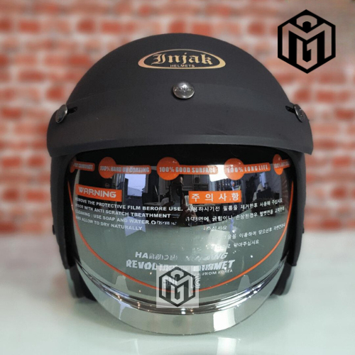 Jual HELM RETRO INJAK 06 INNER VISOR DEWASA FULL LEHER STANDAR SNI ...