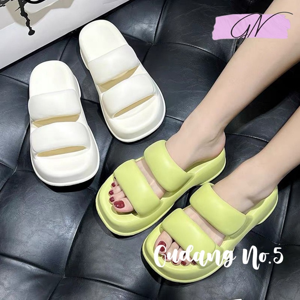 Jual Gn Sandal Slippers Eva Rubber Wanita Sandal Wedges Jelly Slop