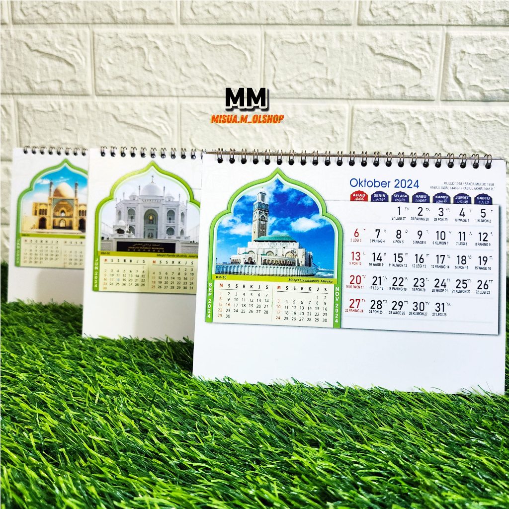 Jual KALENDER MEJA / KALENDER DUDUK TAHUN 2024 MOTIF | Shopee Indonesia