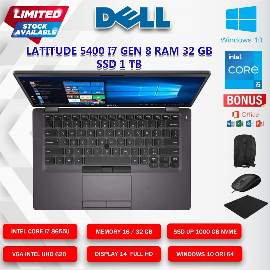 Jual Dell Latitude 5400 i7 Gen 8 Layar Sentuh | Shopee Indonesia