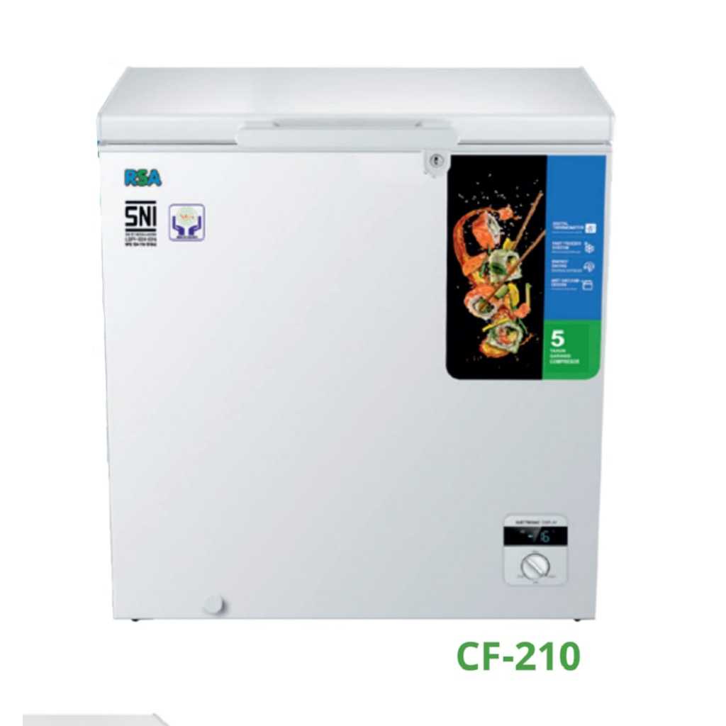 Jual Chest Freezer RSA CF210 Kapasitas 200 Liter Garansi Resmi