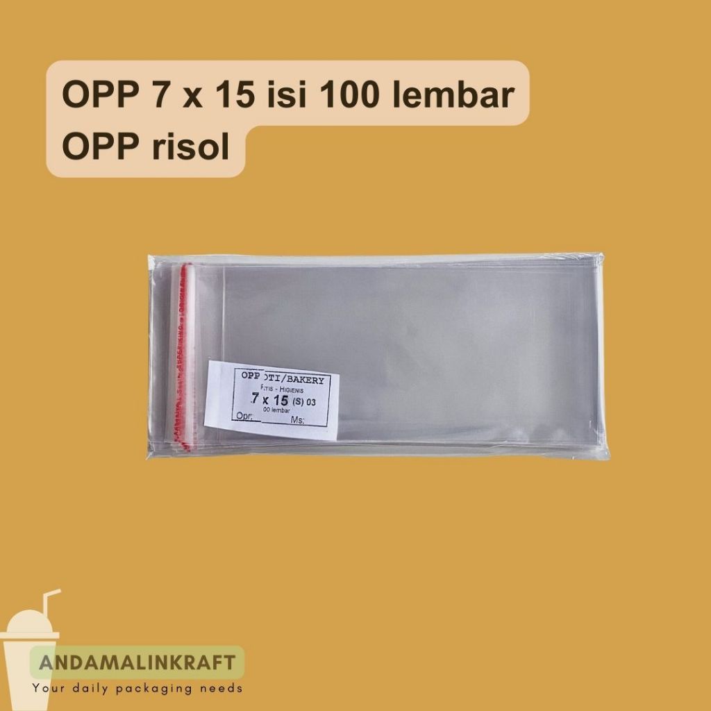 Jual Plastik OPP / Opp kue / Opp roti / Opp risol isi 100 lembar ...