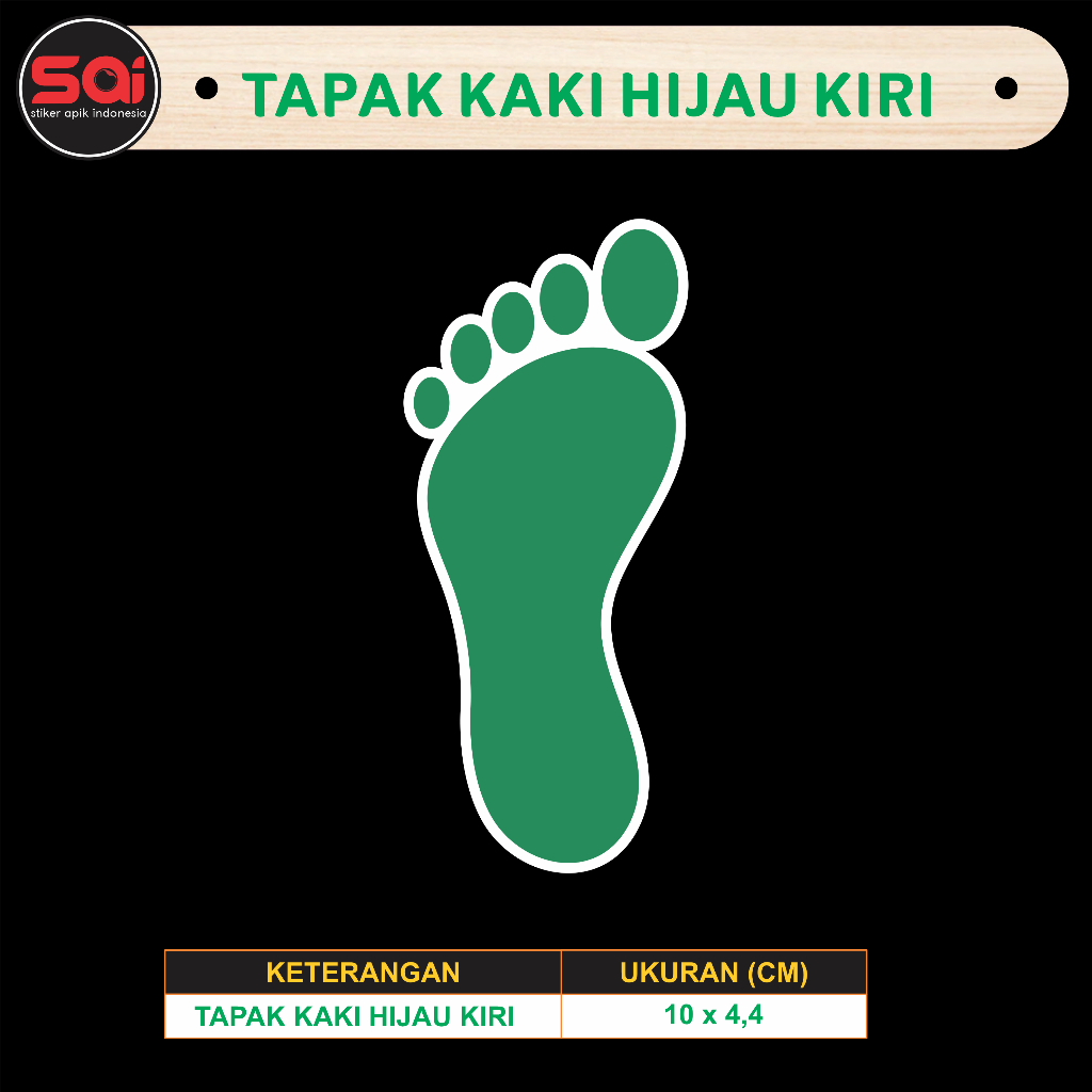 Jual Stiker Vinyl Anti Air Waterproof Telapak Tapak Kaki Tangga