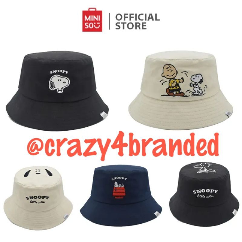 Miniso Peanuts Snoopy Summer Travel Collection 2023 Cute Classic Bucket Hat