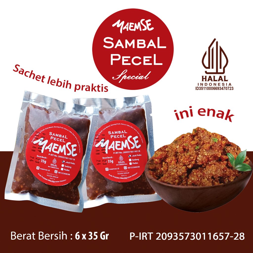 Jual SAMBAL PECEL MAEMSE SACHET | Shopee Indonesia