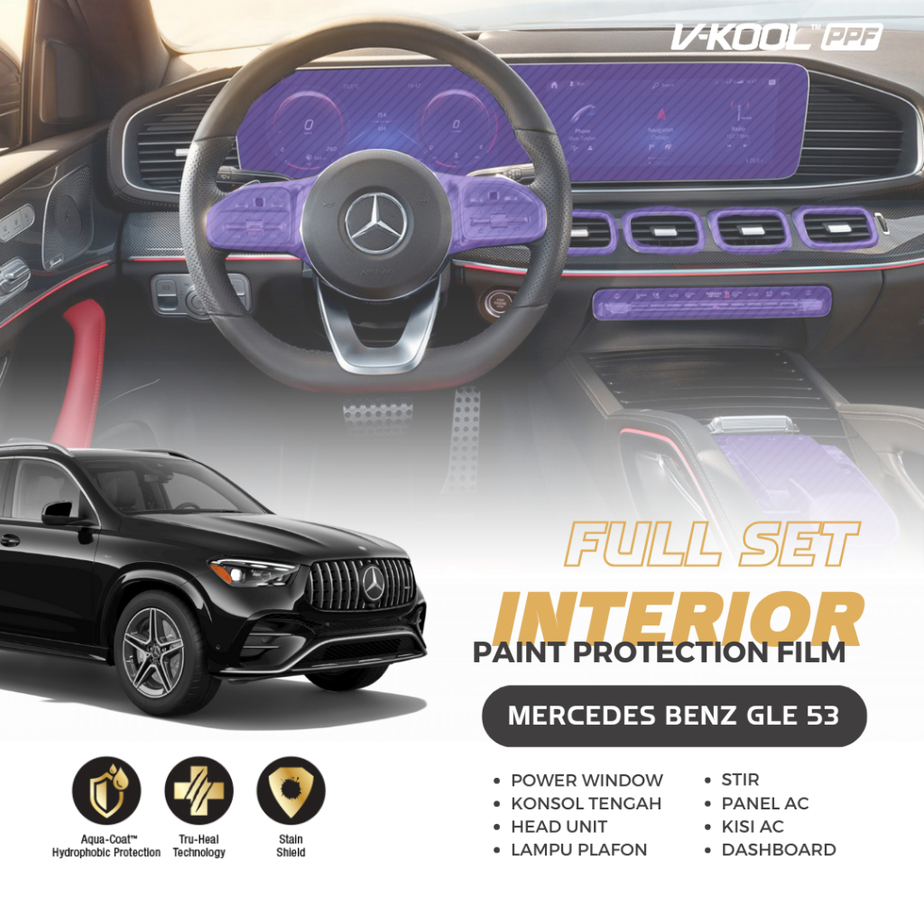 Jual VKOOL PPF Interior Protector Mercedes Benz GLE 53 - Full Set ...