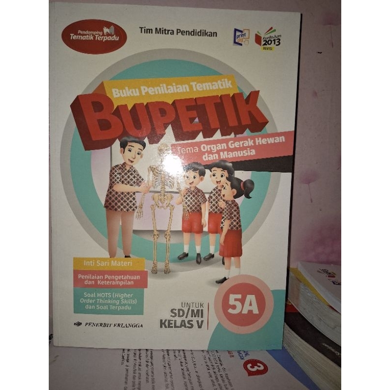 Jual Buku Bupetik Buku Penilaian Tematik Kelas V Sd Mi Tema A E F