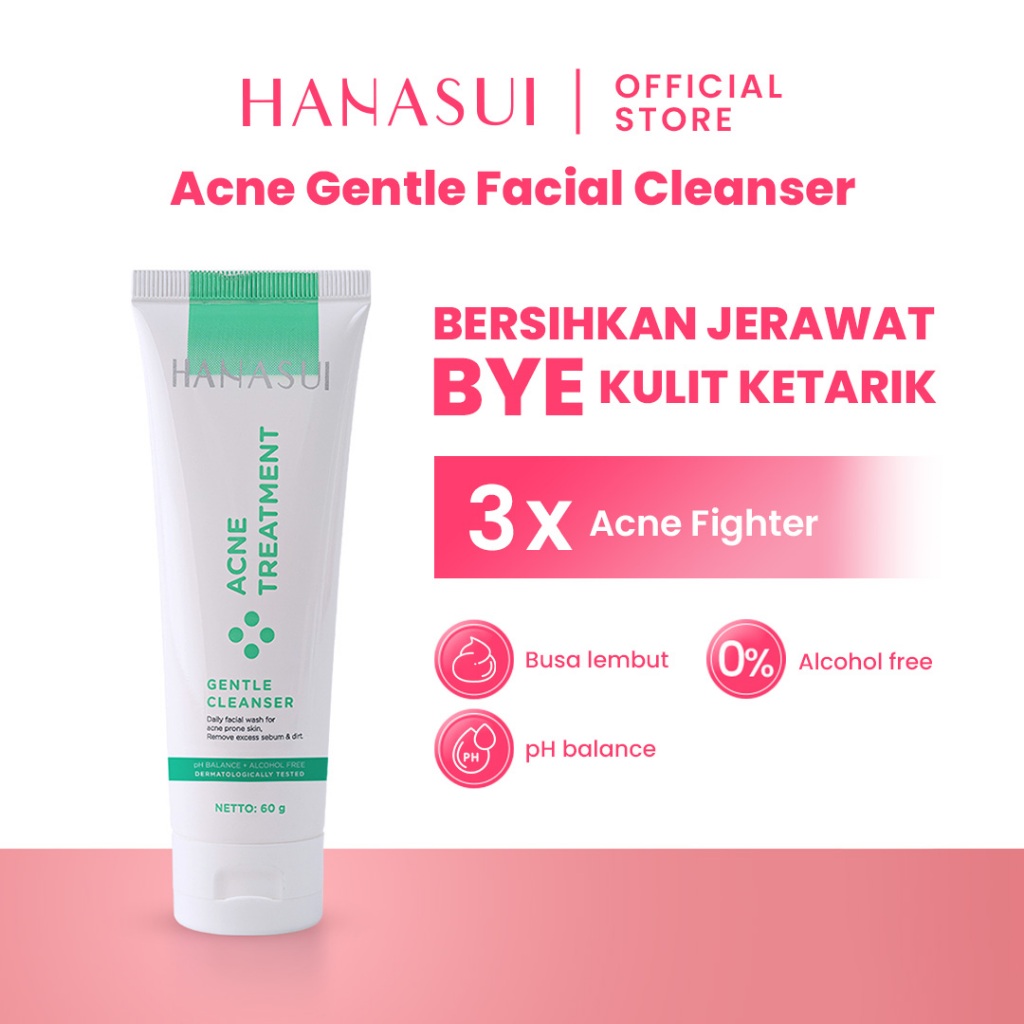 Jual Hanasui Acne Treatment Gentle Cleanser | Shopee Indonesia