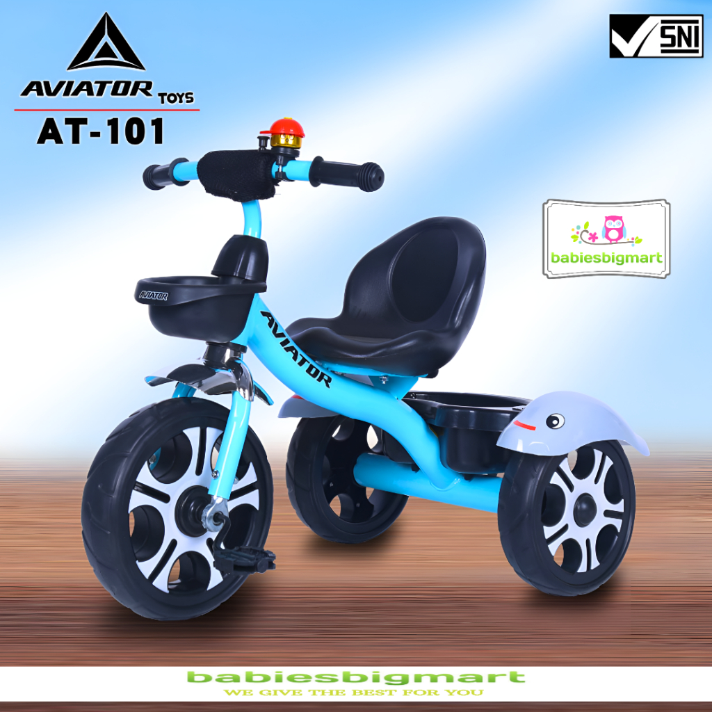 Jual Sepeda Anak Roda 3 Tiga Tricycle Aviator AT 101 Praktis Mudah ...