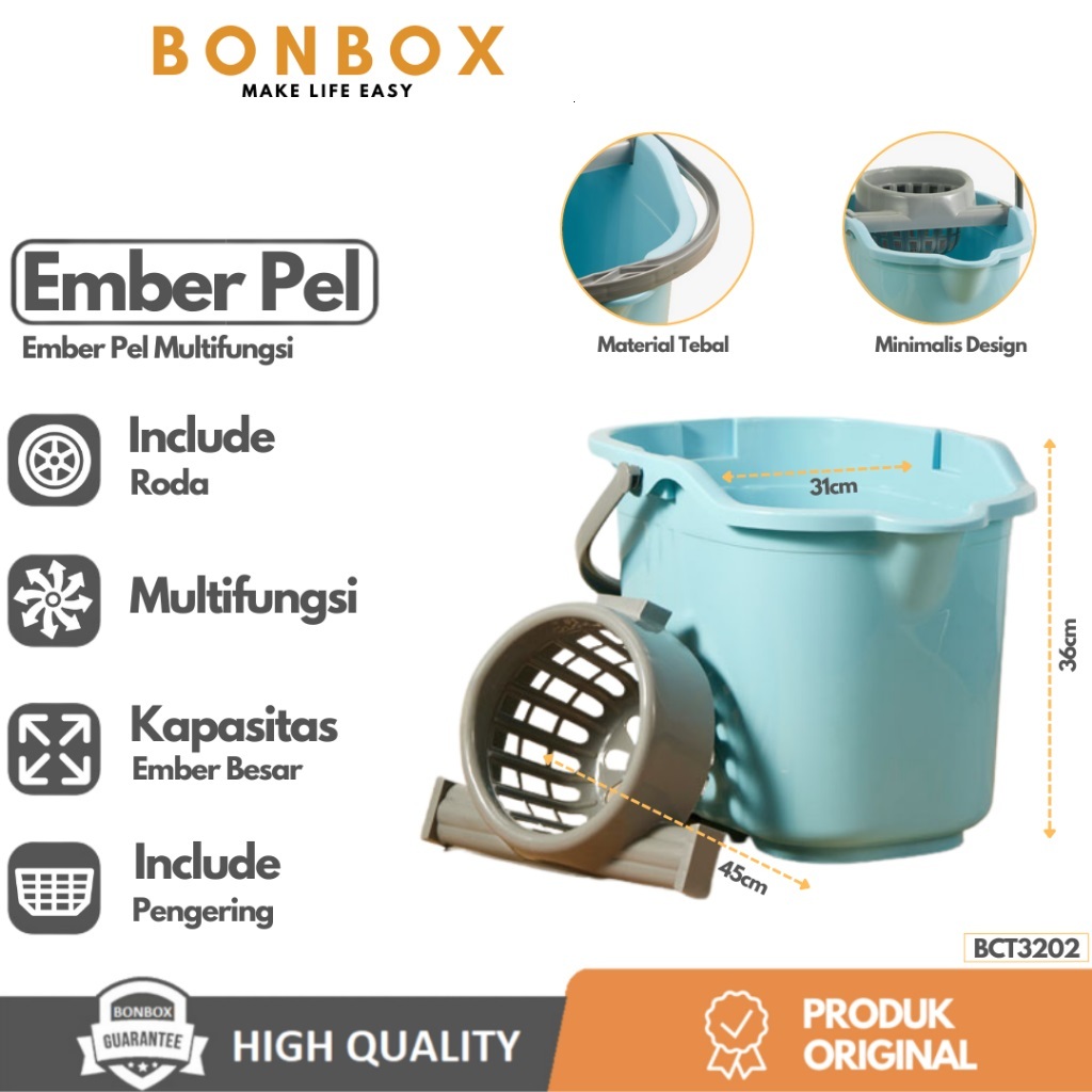 Jual Bonbox BCT3202 Ember Pel Bak Bucket Pencuci Dan Pengering Lantai ...
