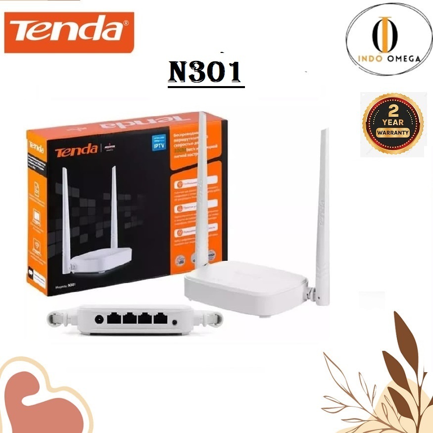 Jual Tenda N301 Wireless Router 2 Antena-White N 301 N301 RUTER ...