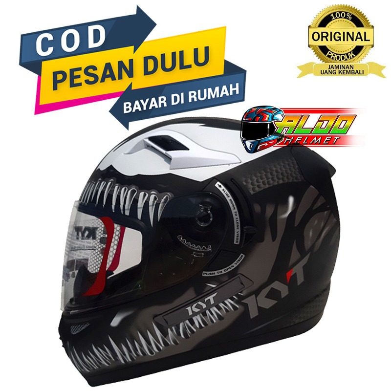 Jual HELM KYT K2 RIDER MOTIF VENOM BLACK DOFF GM | kyt | helm | KYT K 2 ...
