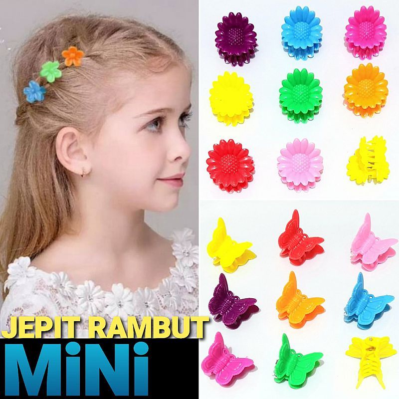 Jual Jepit Rambut Mini Motif Kupu Bunga Isi Shopee Indonesia