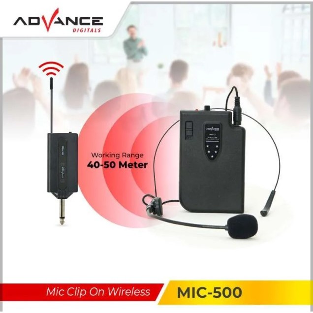 Jual Mic Clip On Advance Mic-500 Mic Bando Wireless / Microphone ...
