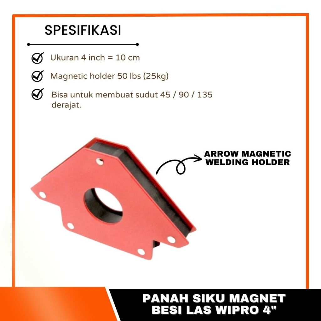 Jual Siku Magnet Inch Besi Las Wipro Arrow Magnetic Welding Holder