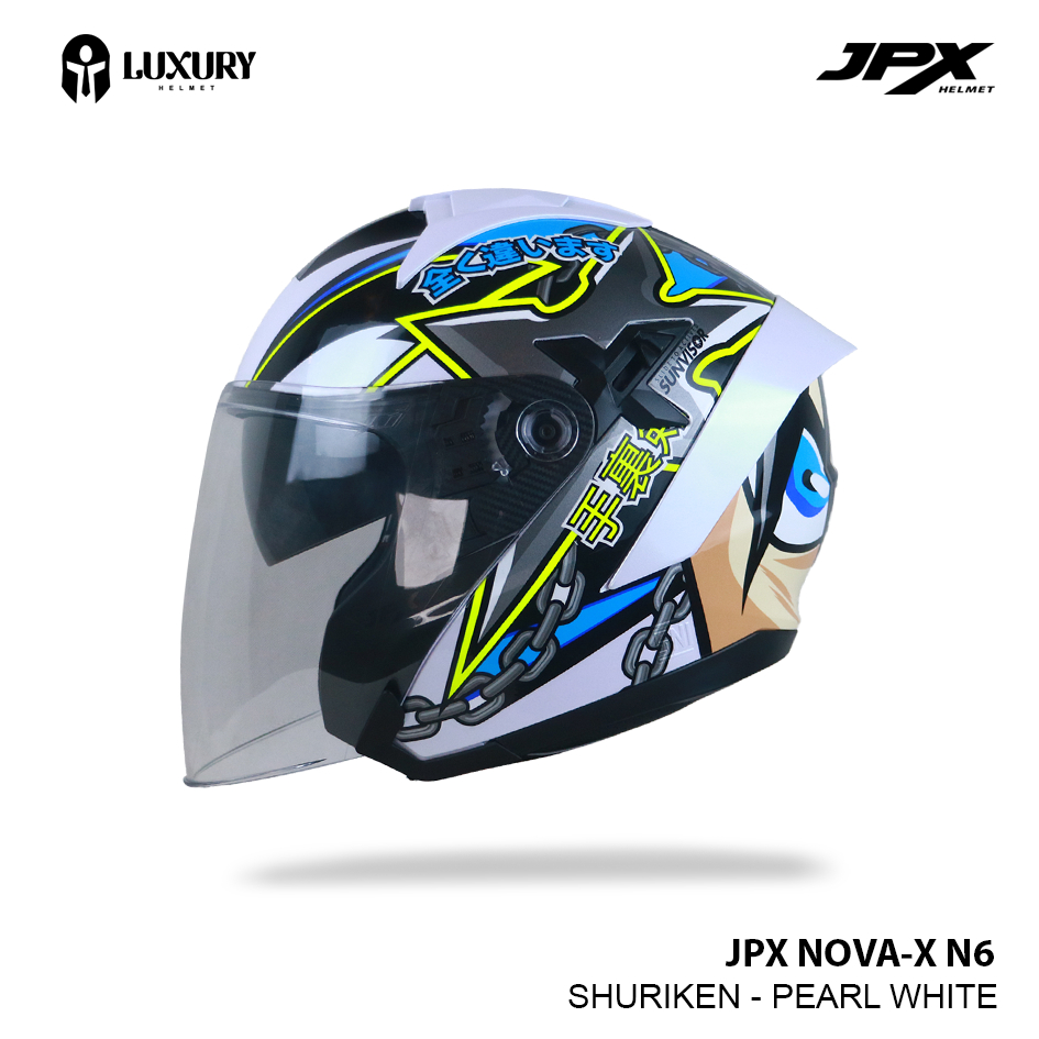 Jual Helm JPX Nova X MOTIF (N 05 Shuriken) Half Face Shopee