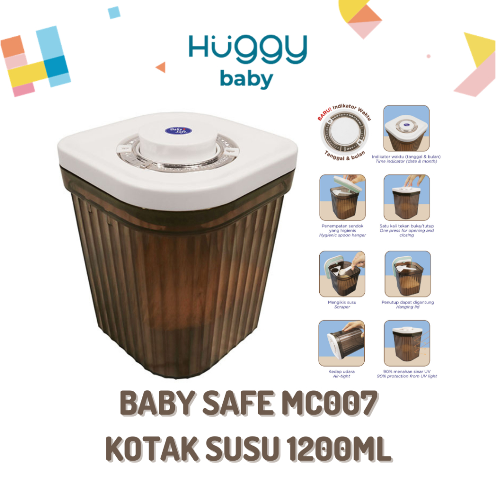 Jual Baby Safe MC007 Premium Milk Powder Container 1200ml Kotak Susu