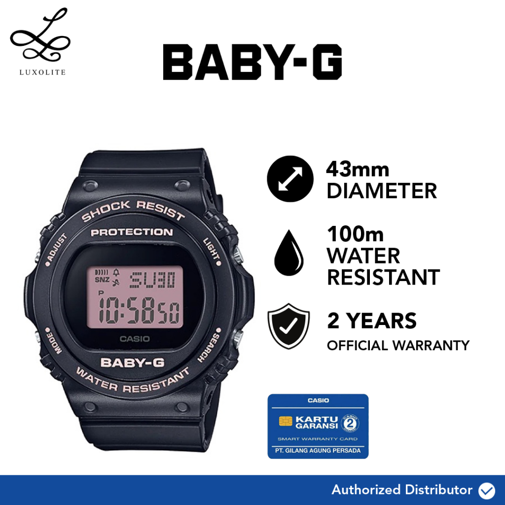 Jual Luxolite Casio Baby G Jam Tangan Wanita Digital BGD 570 1BDR BGD 570 1BD BGD 570 1B Resin Strap Shopee Indonesia