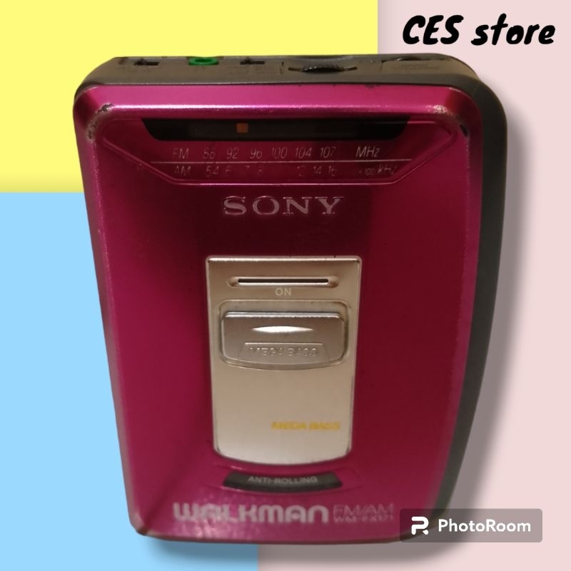 Jual walkman sony wm fx 171 magenta (rare)