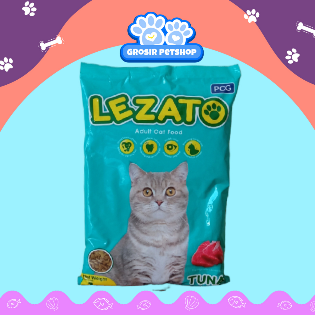 Jual MAKANAN KUCING - LEZATO 1KG - PREMIUM FOOD DRY CAT FOOD PAKAN