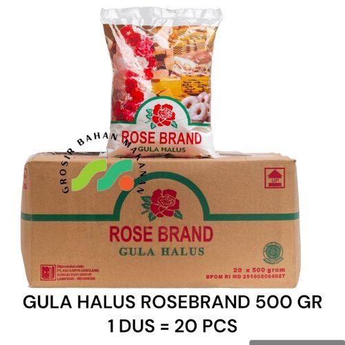 Jual Gula Halus Tepung Gula Rosebrand 500 Gram Per Dus Isi 20pcs Shopee Indonesia 9699