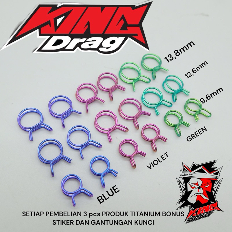 Jual Jepitan Clamp Clam Klem Kleman Selang Titanium Gr Kingdrag