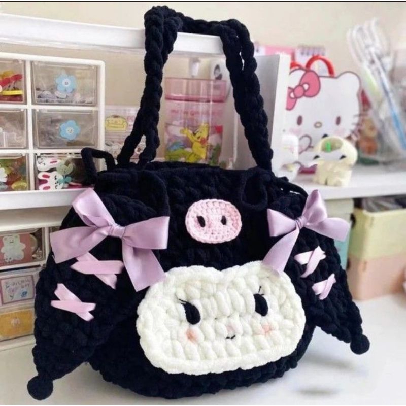 Jual kuromi sanrio Crochet purse Sling bag Shopee Indonesia